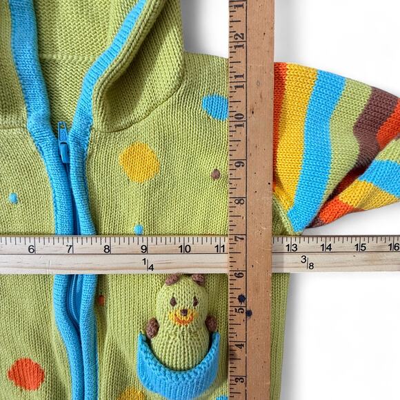 Joobles Fair Indigo Organic Cotton Huggy Bear Hooded Zipper Sweater Baby 12-18M - Picture 9 of 9